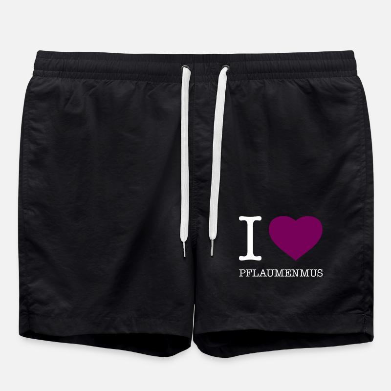 I love plum jam - Swim Trunks - black