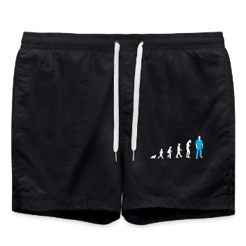 Entwicklung vom Baby zum Krankenpfleger - Badeshorts - Schwarz - Vorne - AI Model Male 185 light (185cm)