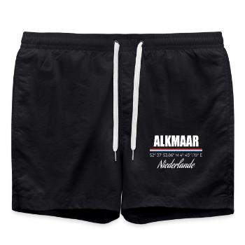 Alkmaar - Short de bain - noir - Devant - AI Model Male 185 light (185cm)