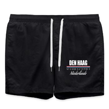 La Haye - Short de bain - noir - Devant - AI Model Male 185 light (185cm)