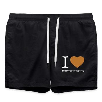 J’adore les brioches à la cannelle - Short de bain - noir - Devant - AI Model Male 185 light (185cm)