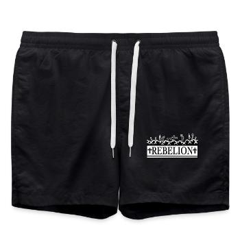 Rebellion3 - Badeshorts - Schwarz - Vorne - AI Model Male 185 light (185cm)