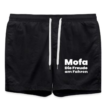 Mobylette - Short de bain - noir - Devant - AI Model Male 185 light (185cm)