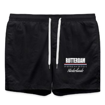 Rotterdam - Badeshorts - Schwarz - Vorne - AI Model Male 185 light (185cm)