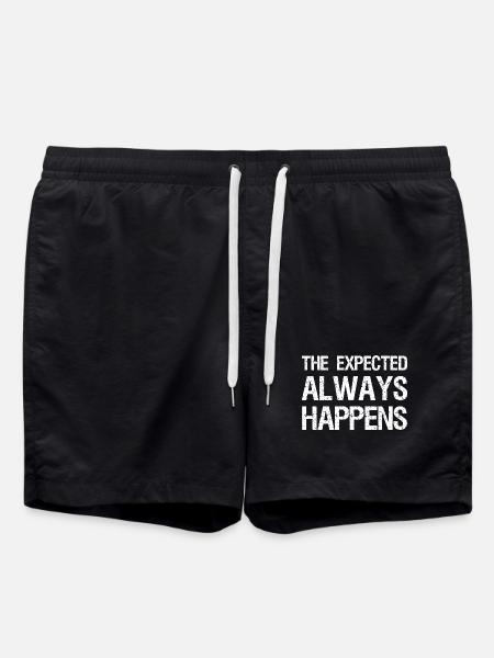 the expected always happens - Swim Trunks - black
