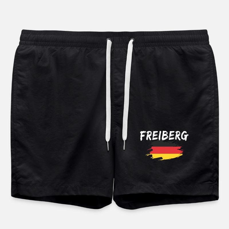 Freiberg Germany Flag - Swim Trunks - black
