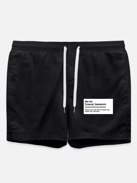 Mom as in the Duden funny shirt as a gift - Swim Trunks - black