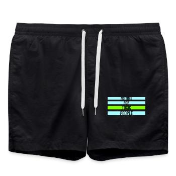 Pas de temps Personnes toxiques Limites Soins personnels Dire - Short de bain - noir - Devant - AI Model Male 185 light (185cm)