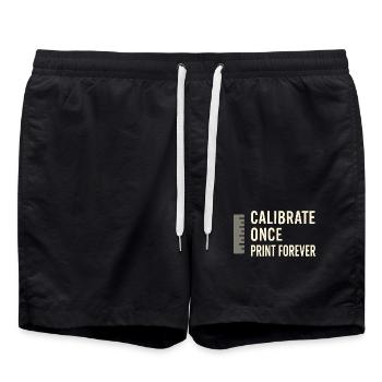 Impression 3D Maker Culture DIY Crafter - Short de bain - noir - Devant - AI Model Male 185 light (185cm)