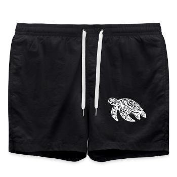 Magie Tribale – Tortue d’ornements - Short de bain - noir - Devant - AI Model Male 185 light (185cm)