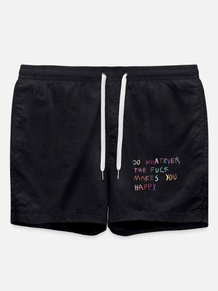 Do what makes you happy - Swim Trunks - black