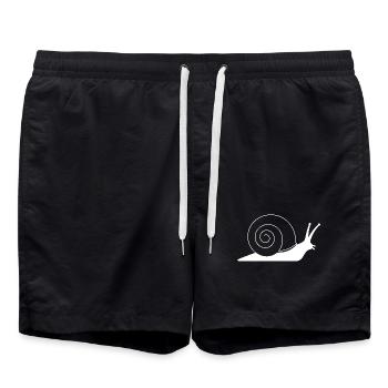 Escargot avec minimalisme en silhouette spirale - Short de bain - noir - Devant - AI Model Male 185 light (185cm)