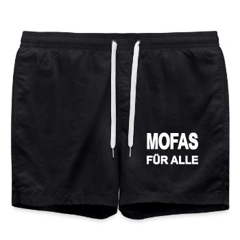 Mobylette - Short de bain - noir - Devant - AI Model Male 185 light (185cm)