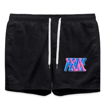 Amour et Paix – Style Graffiti Amour & Liberté - Short de bain - noir - Devant - AI Model Male 185 light (185cm)