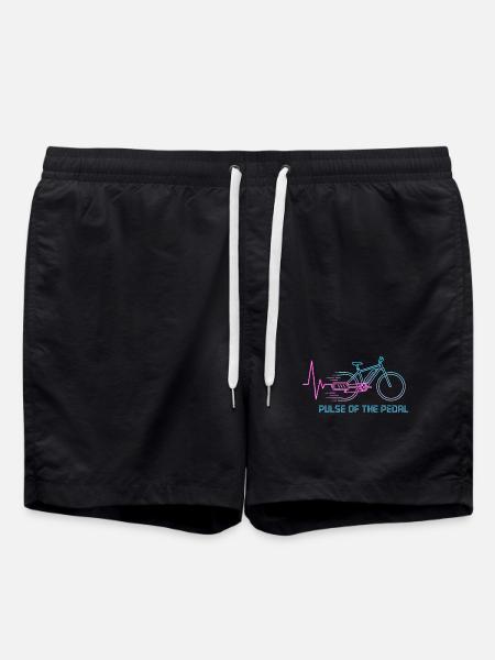 Neon Pulse Bicycle Graphic - Swim Trunks - black