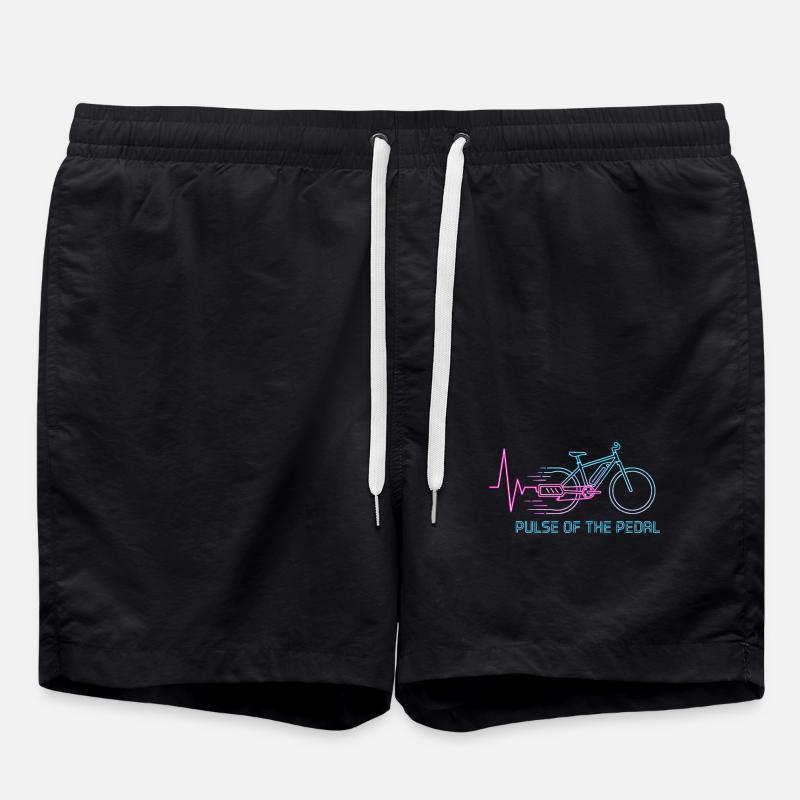 Neon Pulse Bicycle Graphic - Swim Trunks - black