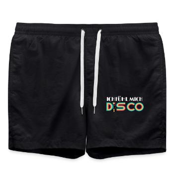 ICH FÜHL MICH DISCO - Badeshorts - Schwarz - Vorne - AI Model Male 185 light (185cm)