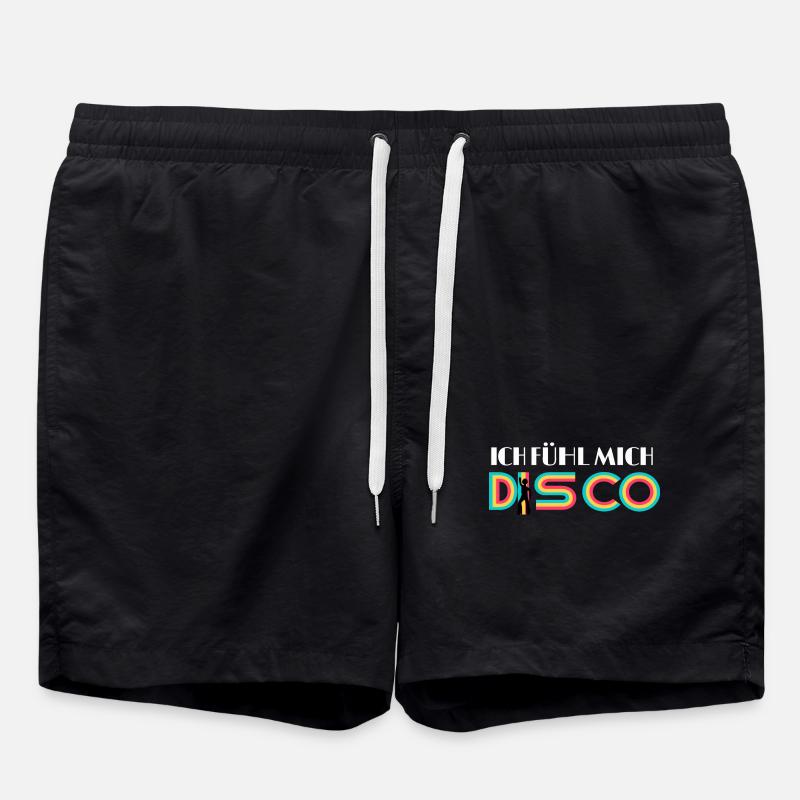 I FEEL DISCO, - Swim Trunks - black