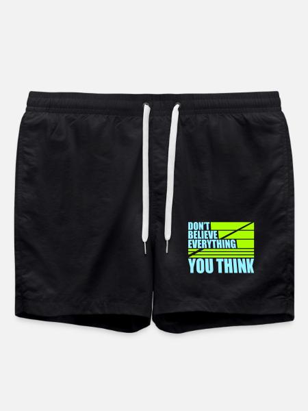 Tro ikke på alt, hvad du tænker på at sige visdom - Badeshorts - sort