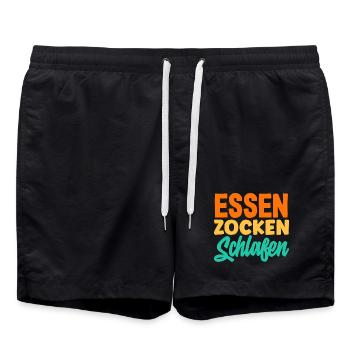 Nourriture Gaming Sleeping Gamer Dicton - Short de bain - noir - Devant - AI Model Male 185 light (185cm)