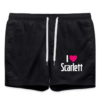 J’adore Scarlett Pink Heart J’adore Scarlett - Short de bain - noir - Devant - AI Model Male 185 light (185cm)