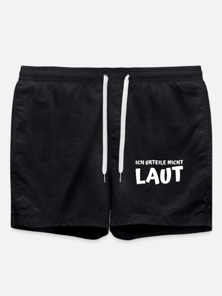I don't judge. Loud. – Sarcasm Shirt - Swim Trunks - black