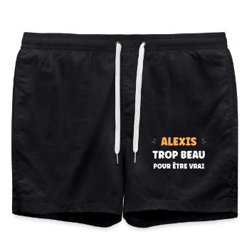 Alexis ist zu schön, um wahr zu sein - Badeshorts - Schwarz - Vorne - AI Model Male 185 light (185cm)