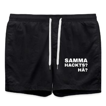 samma hacks hä - Short de bain - noir - Devant - AI Model Male 185 light (185cm)