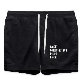 Bullmastiff - Badeshorts - Schwarz - Vorne - AI Model Male 185 light (185cm)