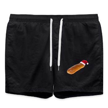 Brabant Wurstrolle Weihnachten – Hut, Brabant Pride, - Badeshorts - Schwarz - Vorne - AI Model Male 185 light (185cm)