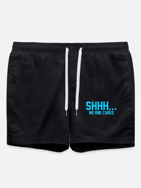 SHHH... No one cares - Swim Trunks - black