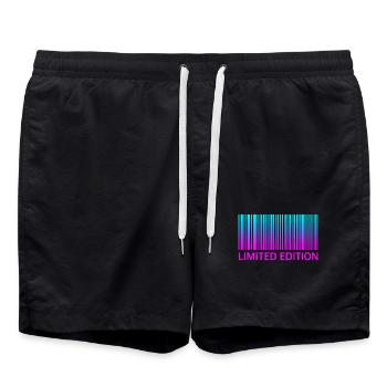 LIMITED EDITION - BARCODE - Swim Trunks - black - Front - AI Model Male 185 light (185cm)