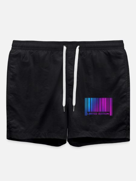 LIMITED EDITION - BARCODE - Swim Trunks - black