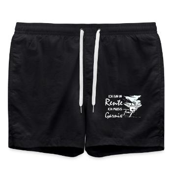 Lustiges deutsches Ruhestandsdesign - Badeshorts - Schwarz - Vorne - AI Model Male 185 light (185cm)