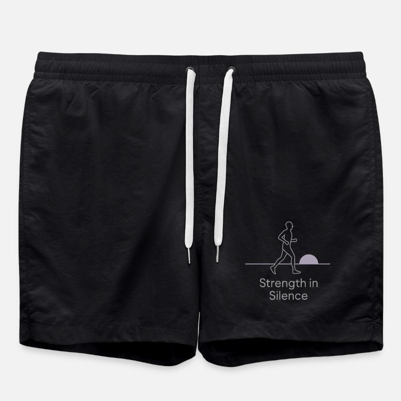 Introverted training, Calm - Swim Trunks - black