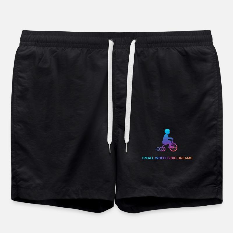 Small Wheels Big Dreams - Swim Trunks - black