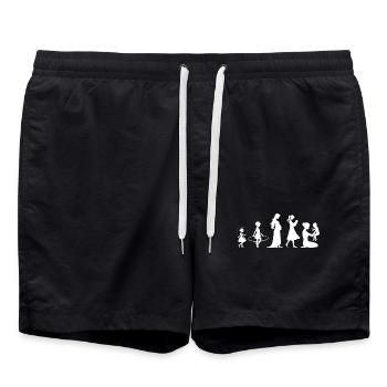 Evolution Mama Muttertag kind Familie - Badeshorts - Schwarz - Vorne - AI Model Male 185 light (185cm)