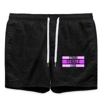 Strong Female Lead Feminismus Empowerment Frauen - Badeshorts - Schwarz - Vorne - AI Model Male 185 light (185cm)