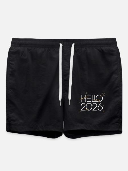 Neon Hello 2026 - Swim Trunks - black