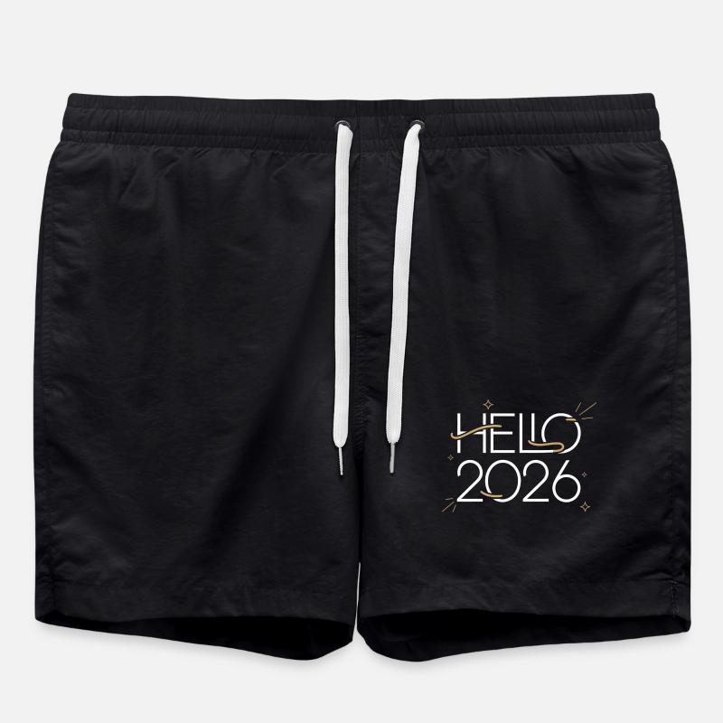Neon Hello 2026 - Swim Trunks - black