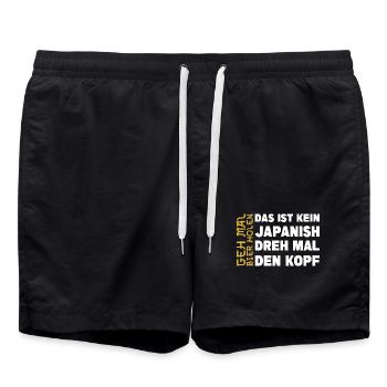 Geh Mal Bier Holen Lustige Bier Trinkfreunde - Badeshorts - Schwarz - Vorne - AI Model Male 185 light (185cm)