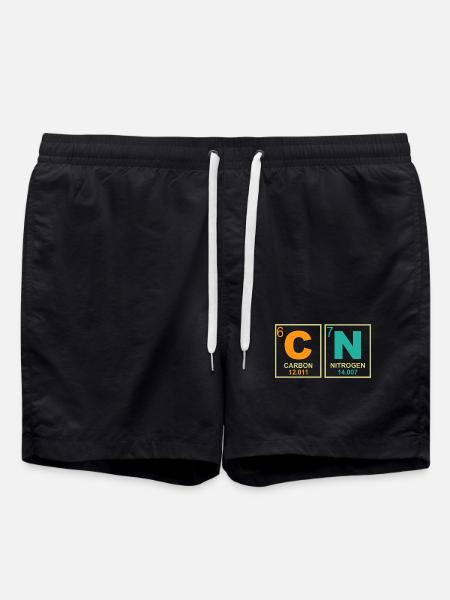 67 Meme Sjov Lærer Naturvidenskab Periodisk System Retro - Badeshorts - sort