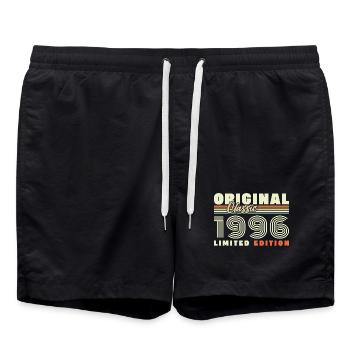 1996 Vintage Rétro Cadeau D'anniversaire - Short de bain - noir - Devant - AI Model Male 185 light (185cm)