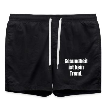 La santé n’est pas une tendance - Short de bain - noir - Devant - AI Model Male 185 light (185cm)