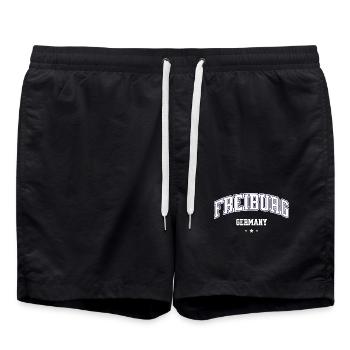 Style du Collège de Fribourg, Allemagne - Short de bain - noir - Devant - AI Model Male 185 light (185cm)