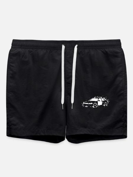 Polizei Auto Action Explosion Vektor - Badeshorts - Schwarz