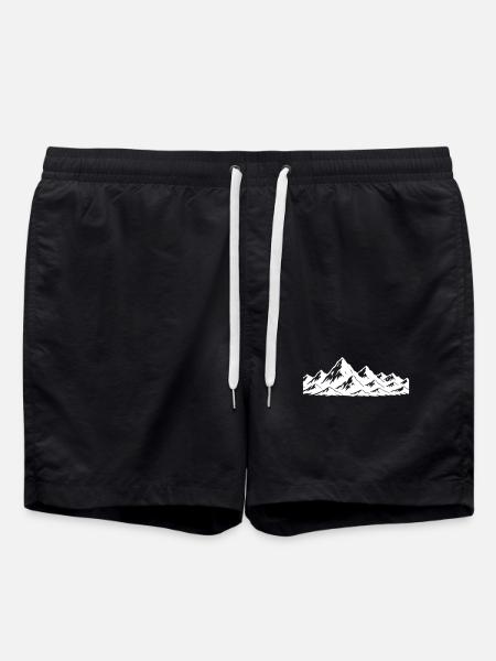 Mountains Symbol Alps - Swim Trunks - black