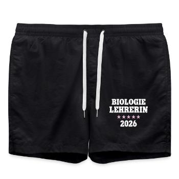 Biologie Lehrerin 2026 Beruf Biolehrerin Bio  - Badeshorts - Schwarz - Vorne - AI Model Male 185 light (185cm)