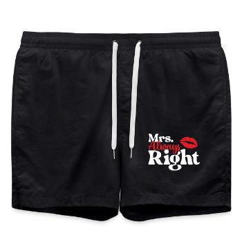 Mme Toujours Bonne Couple Drôle de Valentine Assorti - Short de bain - noir - Devant - AI Model Male 185 light (185cm)