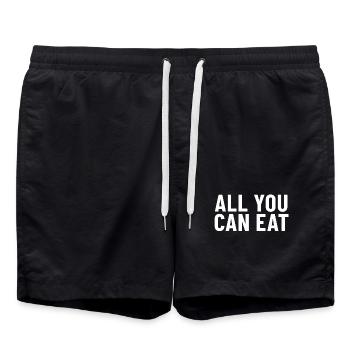 All You Can Eat - Badeshorts - Schwarz - Vorne - AI Model Male 185 light (185cm)